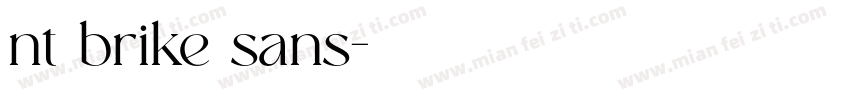 nt brike sans字体转换